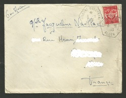 Agence Postale Rurale AGOUNI GUEGHRANE - ALGER / Enveloppe Timbre F.M. / 1955 - Guerra De Argelia