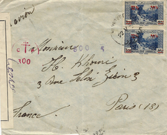 1942- Enveloppe De BEYROUTH , Par Avion, Affr. à  25 P. Avec Censure Croix De Lorraine N°300 - Briefe U. Dokumente