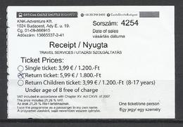 Hungary, Budapest Castlel Shuttle Return Ticket, Segway Tours Ad, 2018. - Europa