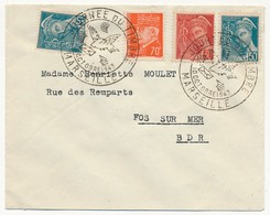 FRANCE => Enveloppe - Cachet "Journée Du Timbre MARSEILLE" 10 Octobre 1943 - Affr Composé Pétain / Mercure - Cartas & Documentos