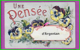 Delcampe - CPA (61 Orne) - ARGENTAN - Une Pensée D'Argentan Avec De Jolie Fleur - écrite Au Dos 1919 - Argentan