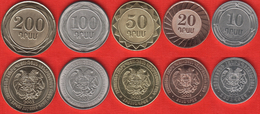 Armenia Set Of 5 Coins: 10 - 200 Dram 2003-2004 UNC - Armenien