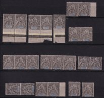 ANJOUAN - 20 X 10 C. Noir Sur Lilas Neufs Avec Dents D'un Coté Souvent Raccourcies à Moins De 5 % - Unused Stamps