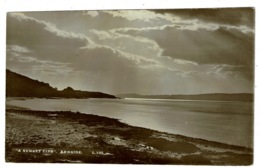 Ref 1324 - Early Real Photo Postcard - A Sunset Tide - Arnside Cumbria - Other & Unclassified