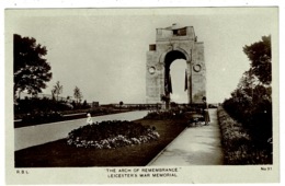 Ref 1324 - Real Photo Postcard - Arch Of Remembrance - Leicester War Memorial - Leicester
