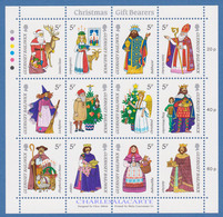 GUERNSEY/GUERNESEY 1985 CHRISTMAS GIFT BEARERS SHEETLET  S.G. 343a U.M.  N.S.C. - Guernesey