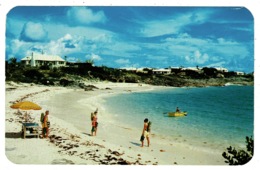 Ref 1325 - 1961 Bermuda Postcard - 2d Rate To Yorkshire - Good Slogan - Scuba Diving Sport - Bermuda