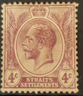 STRAITS SETTLEMENTS - Canceled - Sc# 153 - 4c - Straits Settlements