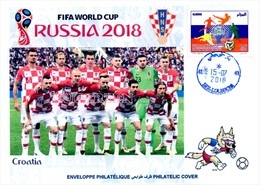 ARGELIA - Philatelic Cover - Croatia - FIFA Football World Cup Russia 2018 Fußball Футбол Россия 2018 Futbol Futebol - 2018 – Rusia
