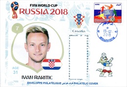 ARGELIA - Philatelic Cover - Croatia - Ivan Rakitic - FIFA Football World Cup Russia 2018 Fußball Футбол Россия 2018 - 2018 – Rusia