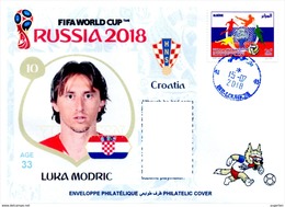 ARGELIA - Philatelic Cover - Croatia - Luka Modric - FIFA Football World Cup Russia 2018 Fußball Футбол Россия 2018 - 2018 – Rusia
