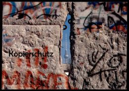 ÄLTERE POSTKARTE BERLIN BERLINER MAUER 1989 MAUERFALL FUNKTURM LE MUR THE WALL Ansichtskarte  Postcard - Muro De Berlin