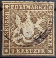 WÜRTTEMBERG 1863 - Canceled - Mi 28 - 9k - Usados