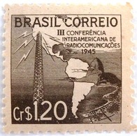 BRAZIL # 640   RADIO COMMUNICATION  - 1945  MINT - Ongebruikt