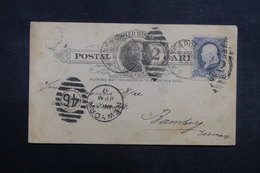 ETATS UNIS - Entier Postal + Complément De New York Pour L 'Allemagne En 1887 - L 40220 - ...-1900