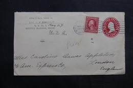 ETATS UNIS - Entier Postal Avec Repiquage De  Benton Harbor Pour Londres En 1912 - L 40241 - 1901-20
