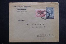 GRECE - Enveloppe De Salonique Pour La France En 1946, Affranchissement Plaisant - L 40277 - Cartas & Documentos