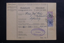FINLANDE - Formulaire De Colis Postal De Helsinki En 1928 Pour Nykarleby - L 40283 - Cartas & Documentos