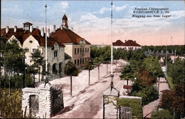 ! 1928 Alte Ansichtskarte Aus Königsbrück, Truppenübungsplatz, Eingang Ins Neue Lager, Sachsen - Koenigsbrueck