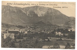 SCHNEEBERGBAHN HOTEL - AUSTRIA, PUCHBERG In SCHNEEBERG, OLD PC - Schneeberggebiet