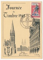 FRANCE => Carte Locale "Journée Du Timbre" 1962 - Messager Royal - CAEN - Dag Van De Postzegel