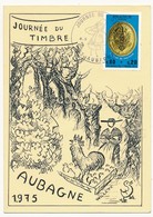 FRANCE => Carte Locale "Journée Du Timbre" 19,75 - Plaque De Facteur - Cachet AUBAGNE 8/3/1975 - Giornata Del Francobollo