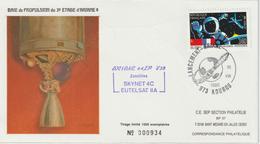 France Kourou 1990 Lancement Ariane Vol 38 - Commemorative Postmarks