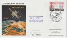 France Kourou 1992 Lancement Ariane Vol 55 - Cachets Commémoratifs