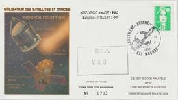 France Kourou 1993 Lancement Ariane Vol 60 - Gedenkstempel