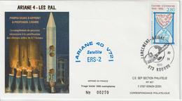 France Kourou 1995 Lancement Ariane Vol 72 - Commemorative Postmarks