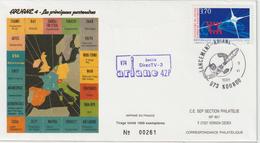 France Kourou 1995 Lancement Ariane Vol 74 - Gedenkstempel