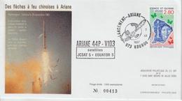 France Kourou 1997 Lancement Ariane Vol 103 - Commemorative Postmarks