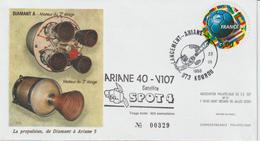 France Kourou 1998 Lancement Ariane Vol 107 - Gedenkstempel