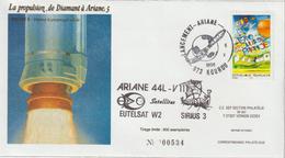 France Kourou 1998 Lancement Ariane Vol 111 - Gedenkstempels