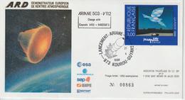 France Kourou 1998 Lancement Ariane Vol 112 - Commemorative Postmarks