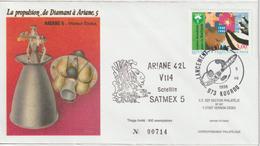 France Kourou 1998 Lancement Ariane Vol 114 - Commemorative Postmarks