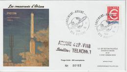 France Kourou 1999 Lancement Ariane Vol 118 - Cachets Commémoratifs