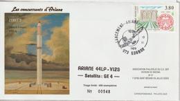 France Kourou 1999 Lancement Ariane Vol 123 - Cachets Commémoratifs
