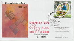 France Kourou 1999 Lancement Ariane Vol 124 - Gedenkstempel