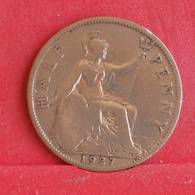 GREAT BRITAIN 1 HALF PENNY 1927 -    KM# 824 - (Nº30394) - C. 1/2 Penny