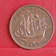 GREAT BRITAIN 1 HALF PENNY 1962 -    KM# 896 - (Nº30405) - C. 1/2 Penny