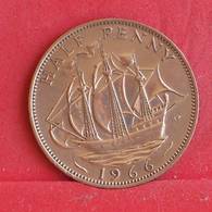 GREAT BRITAIN 1 HALF PENNY 1966 -    KM# 896 - (Nº30408) - C. 1/2 Penny