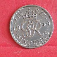 GREAT BRITAIN 6 PENCE 1949 -    KM# 875 - (Nº30410) - H. 6 Pence