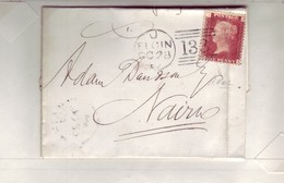 GB QV Scotland Cancel 133 ELGIN  Plate 102 October 28 To NAIRN Lettered IP/PI Light Fold/Clean - Covers & Documents