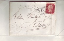 GB QV Scotland Cancel 133 ELGIN  Plate 102 October 28 To NAIRN Lettered IP/PI Light Fold/Clean - Briefe U. Dokumente