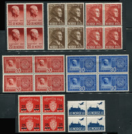 Norway. 7 Different Blocks Of 4 */** - Collections