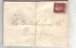 GB QV Scotland Cancel 256 MOFFAT  Plate 74 To DUMFRIES Lettered TQ/QT NICE/Clean - Covers & Documents