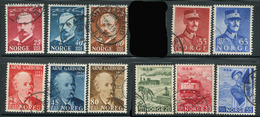 Norway. 11 Different Stamps In Complete Sets. All Used. - Sammlungen