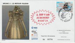 France Kourou 2001 Lancement Ariane Vol 140 - Gedenkstempel