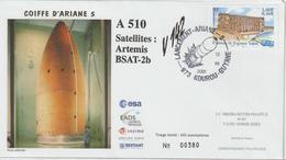 France Kourou 2001 Lancement Ariane Vol 142 - Cachets Commémoratifs